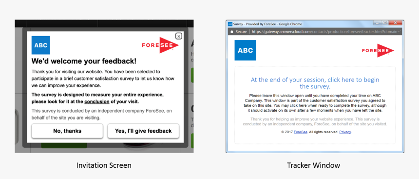 Foresee Survey - Survey Satisfaction Invitation, HD Png Download