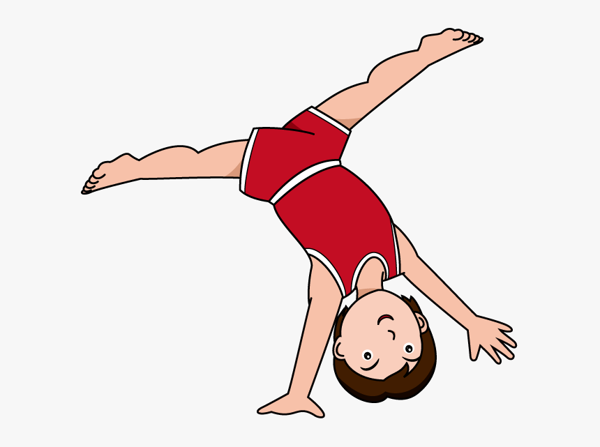 Gymnastics Tumbling Danasrij Top Clipart Clipart - Do A Cartwheel Clipart, HD Png Download