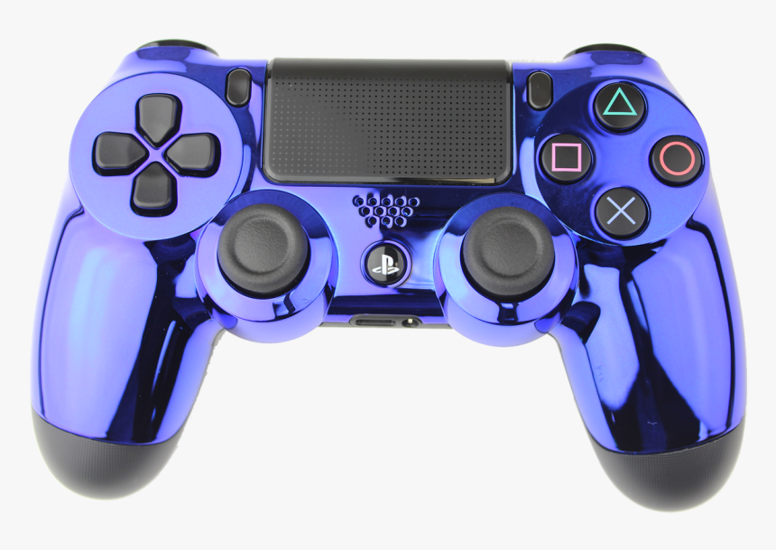 Blue Chrome Rapid Fire Playstation 4 Controller , Png - Game Controller, Transparent Png