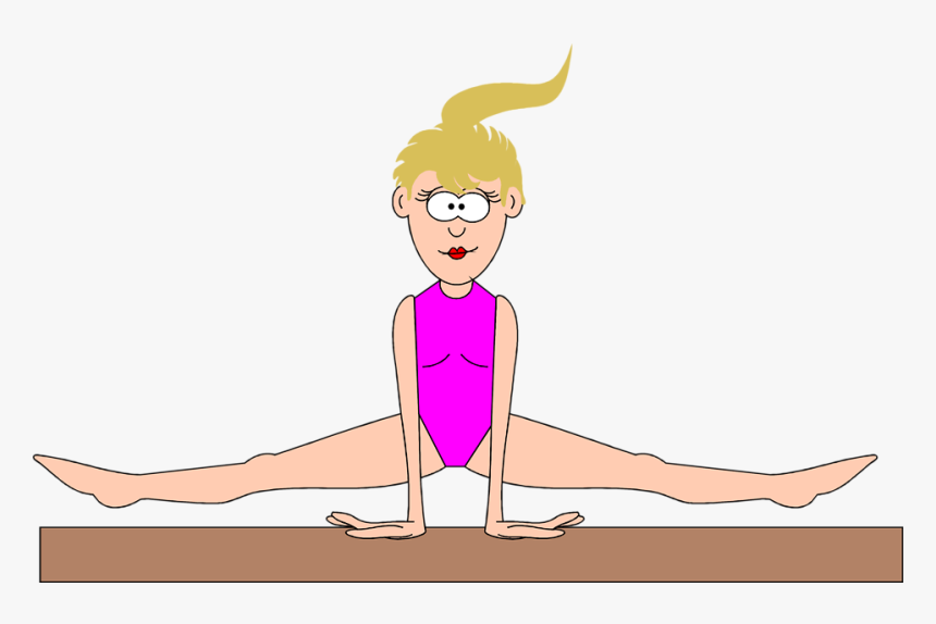 Gymnastics Gymnast At Vector Hd Photos Clipart - Gymnast Balance Beam Clipart, HD Png Download