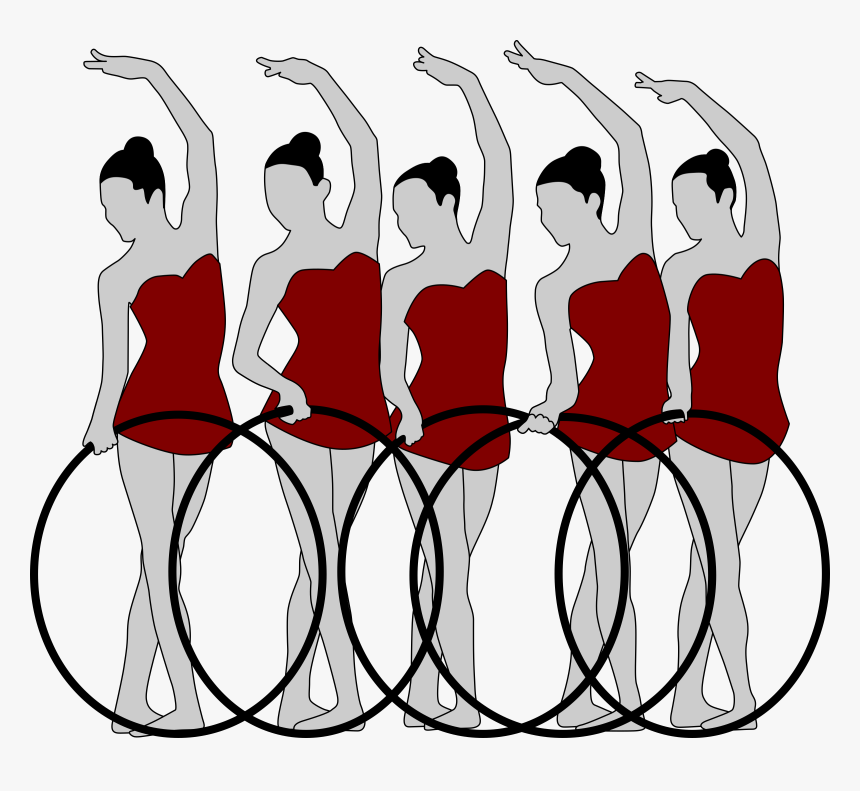 Rhythmic Gymnastics With Bows Clip Arts - Desenhos Da Ginástica Artística, HD Png Download