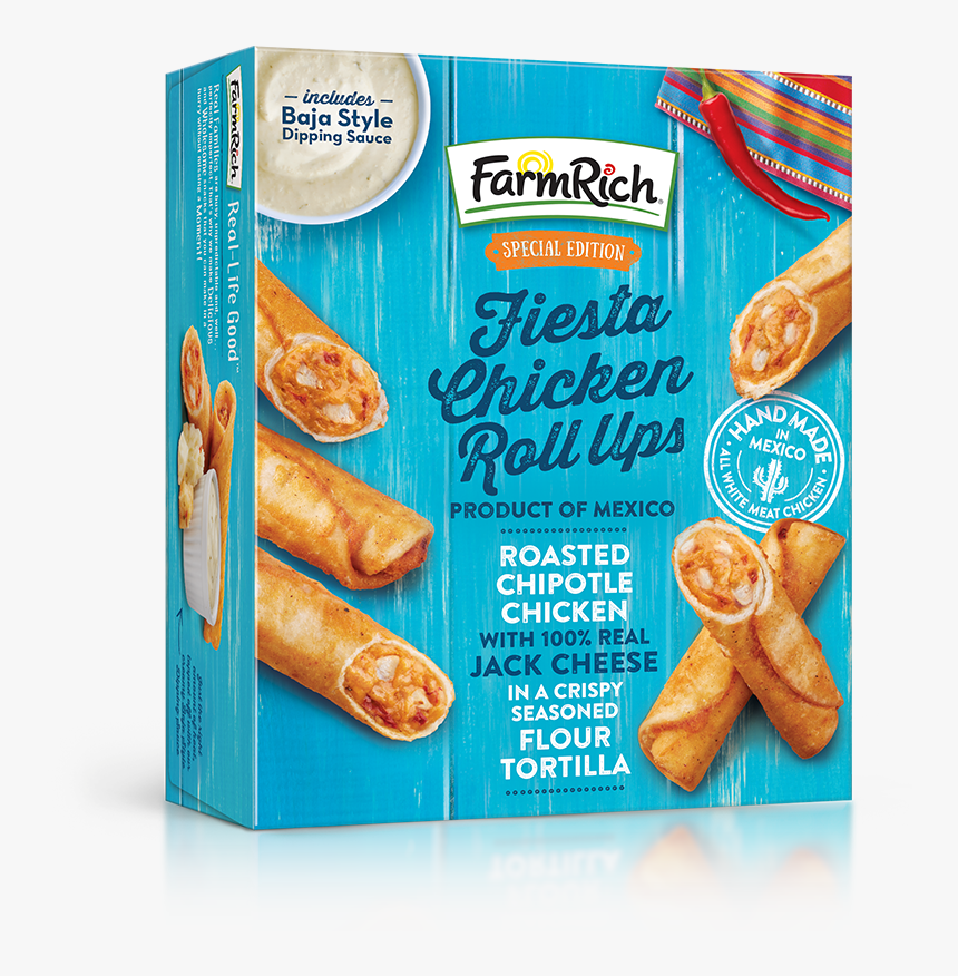 Cinnamon French Toast Sticks Fiesta Chicken Roll Ups - Farm Rich, HD Png Download