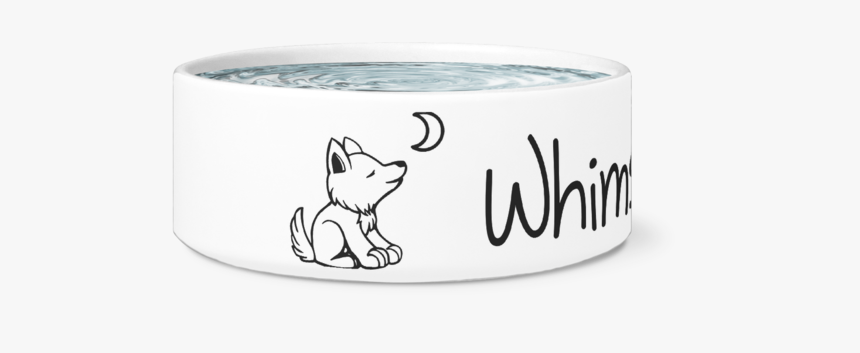 Whimsical Wolf Dog Bowl - Bangle, HD Png Download