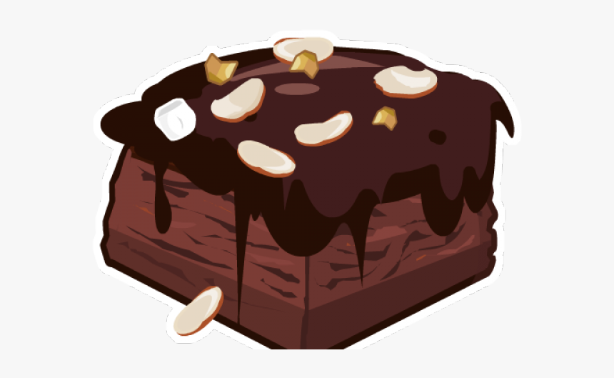 Brownie Chocolate Dessert Free - Chocolate Brownie Clipart Brownie, HD Png Download