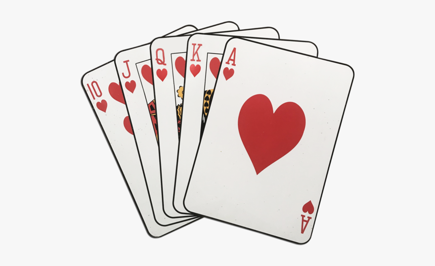 Flush Of Hearts - Poker, HD Png Download