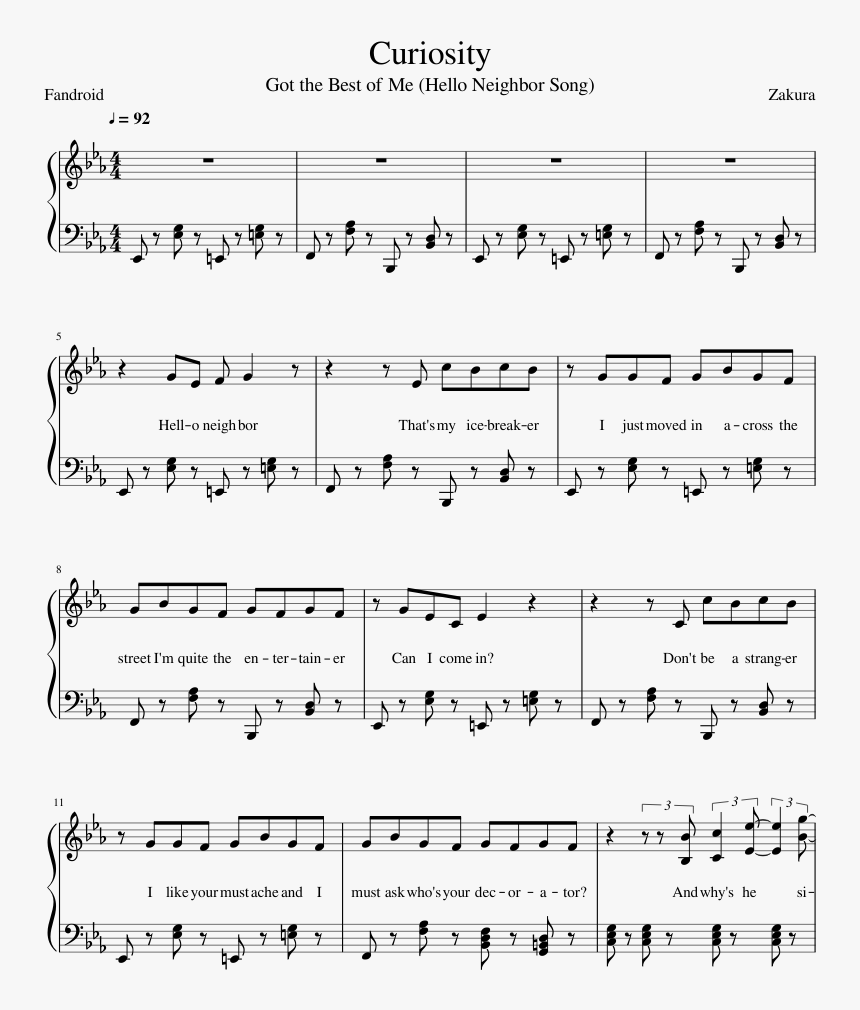 Duncombe Minuet In C Sheet Music, HD Png Download