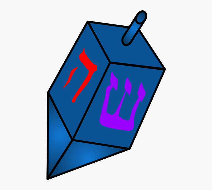 Dreidel, Blue With Hebrew Letters, Toy, HD Png Download