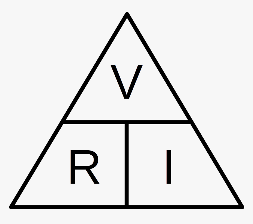 File - Triangulo-ohm - Triángulo Ley De Ohm Png, Transparent Png