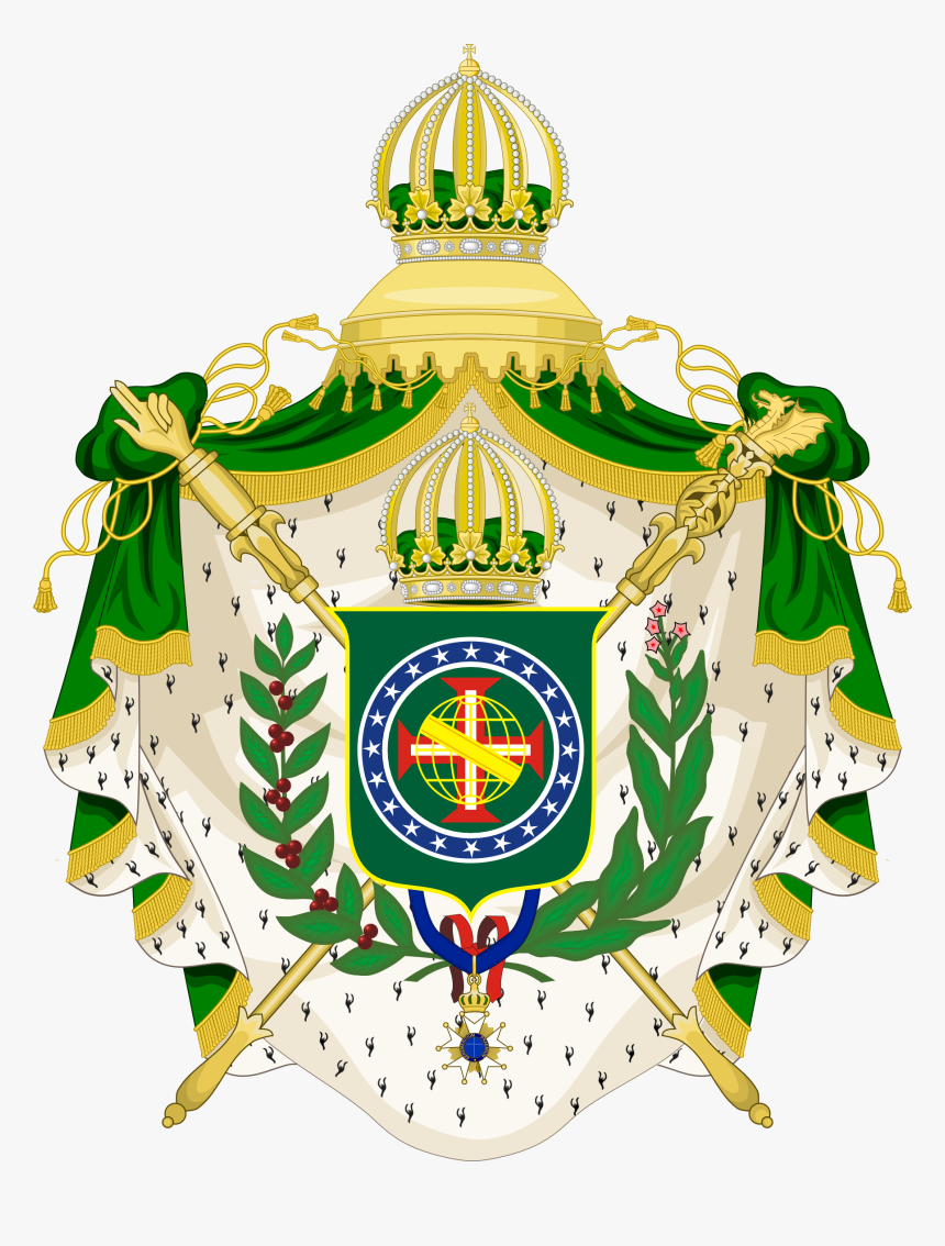 Grand Imperial Arms Of Brazil - Coat Of Arms Empire Of Brazil, HD Png Download