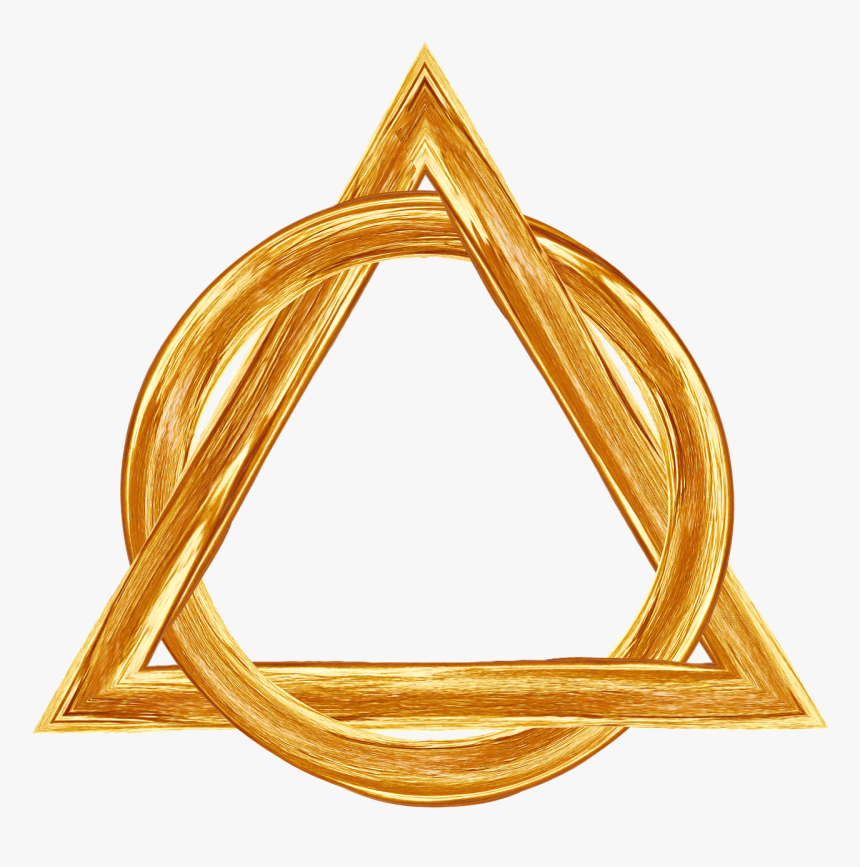 Santa, Trinidad, Triángulo, Círculo, Oro, Religión - Symbol Trojúhelník V Kruhu, HD Png Download