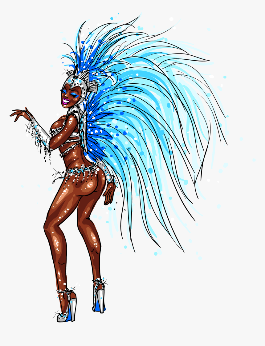 Brazilian Carnival Carnival In Rio De Janeiro Illustration - Clipart Brazilian Carnival Dancer, HD Png Download