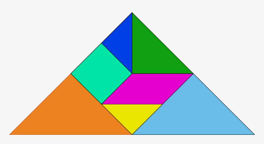 Transparent Tangrams Clipart - Tangram De Un Triangulo, HD Png Download
