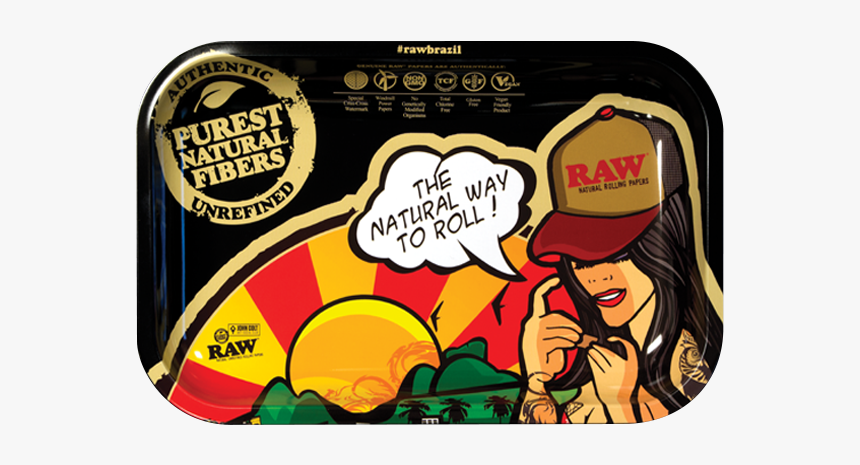 Raw Brazil Tray - Raw Brazil Rolling Tray, HD Png Download