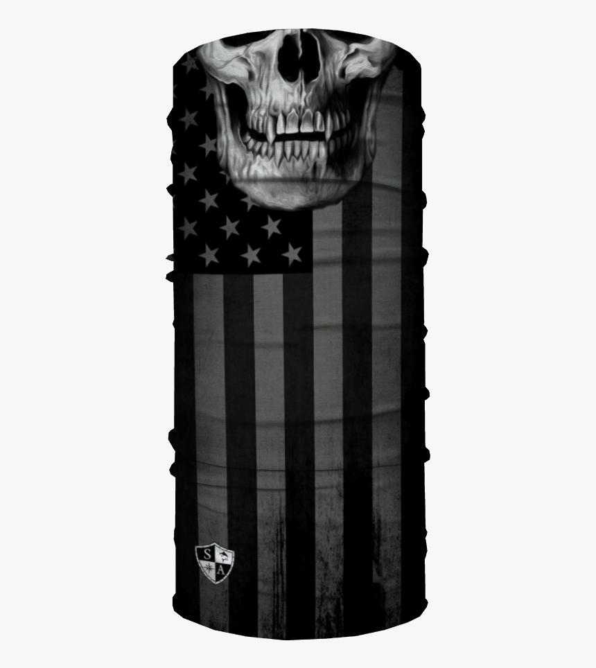 Blackout American Flag Skull - Flag Of The United States, HD Png Download