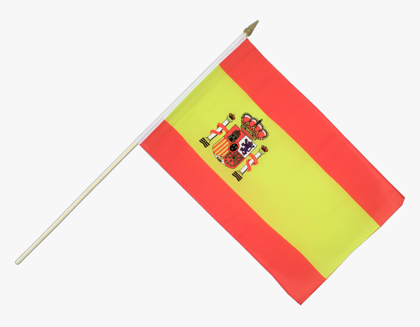 Hand Waving Flag Spain With Crest - Banderitas De España, HD Png Download