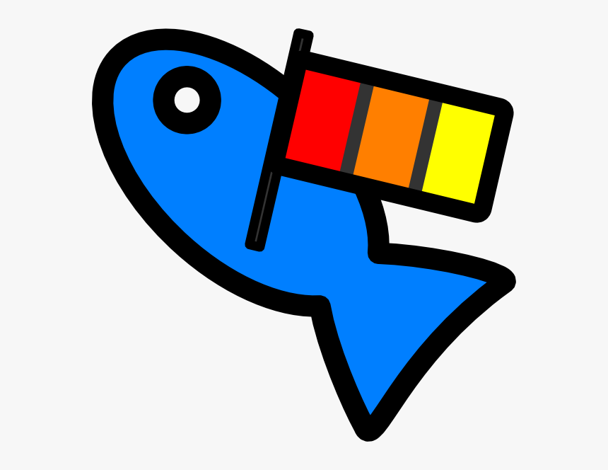 Fish Carrying Flag Svg Clip Arts - Portable Network Graphics, HD Png Download