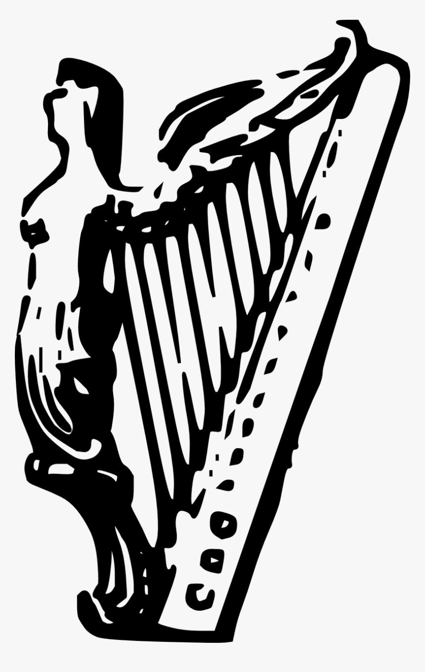 Transparent Harp Clipart - Angel Harp Vector, HD Png Download