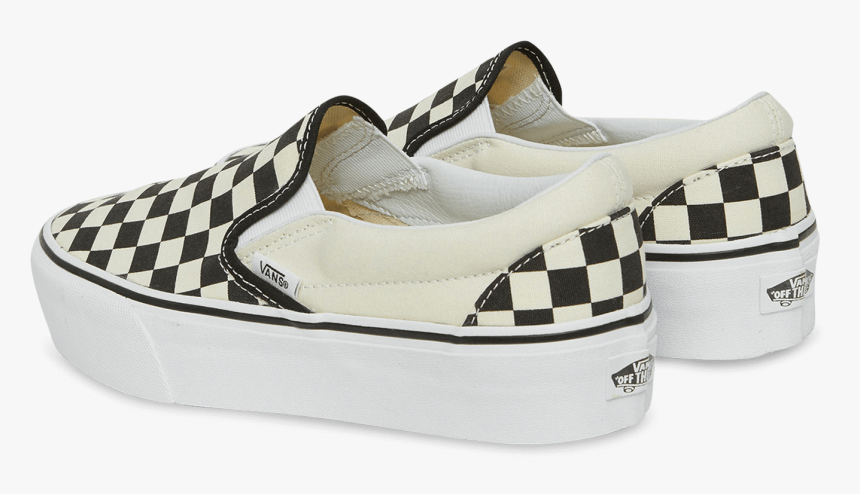 Ua Classic Slip On Platform Sneakers, Black/white, - Slip-on Shoe, HD Png Download