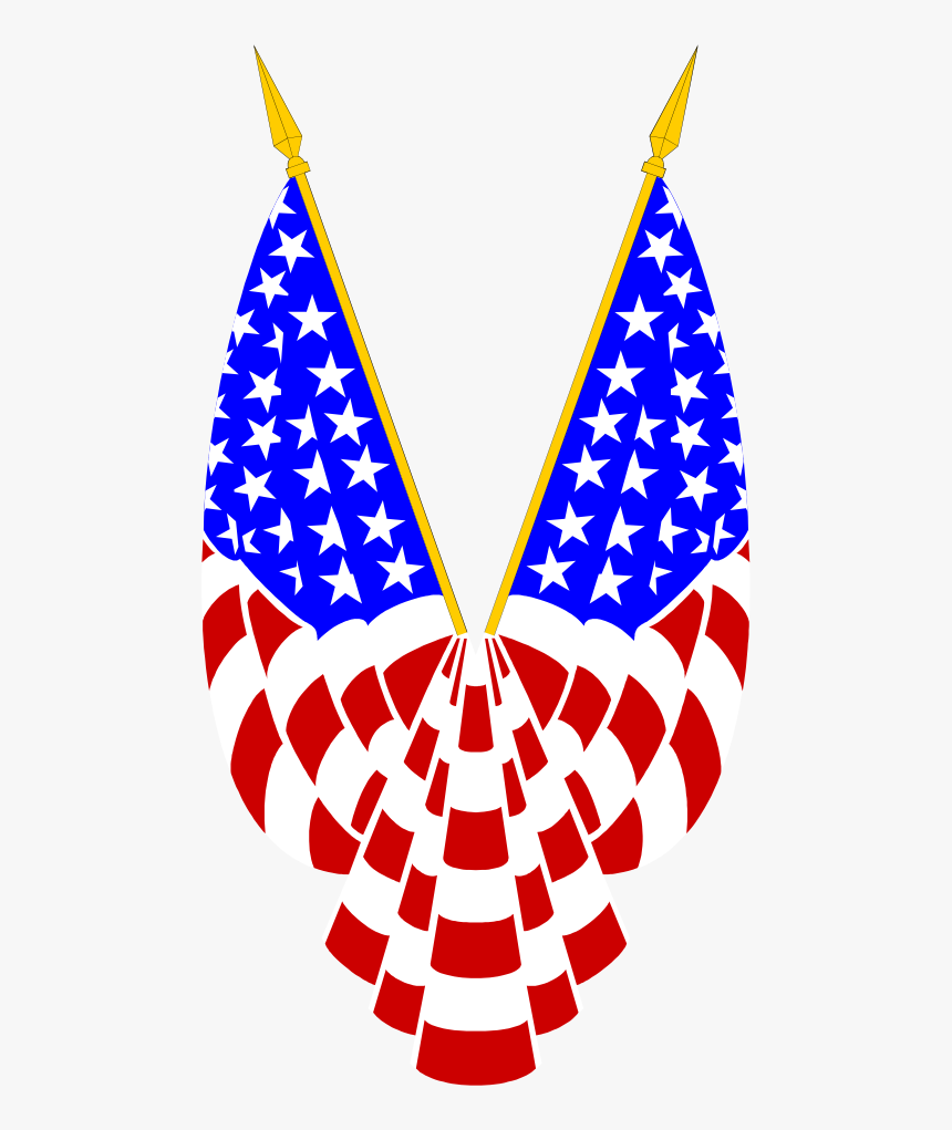 Art Twin Towers Draped In The American Flag, HD Png Download