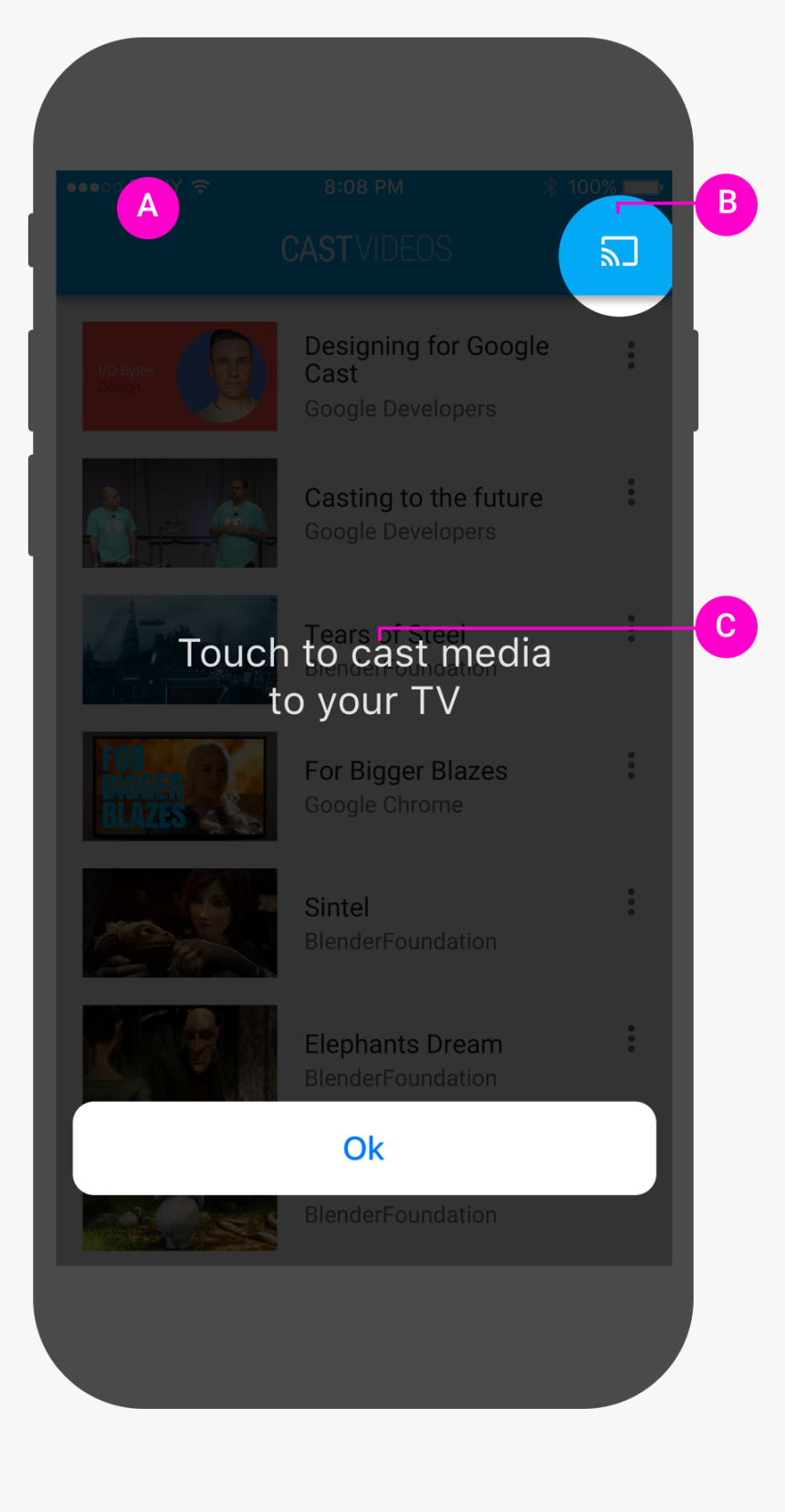 Casting Button On Iphone, HD Png Download