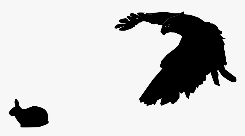 Falcon And Rabbit Clip Arts - Falcon Silhouette Png, Transparent Png