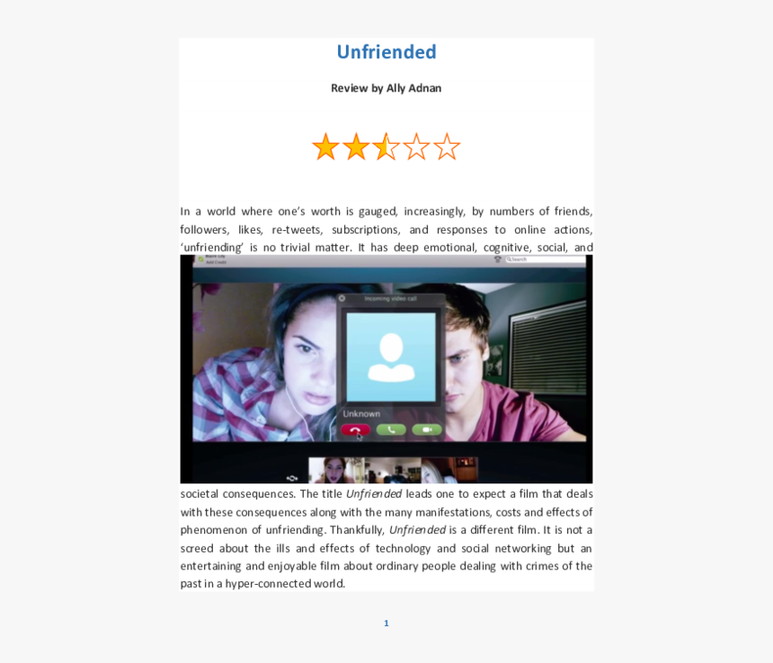 Film Horror Unfriended, HD Png Download