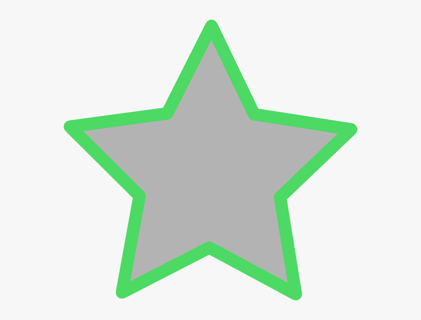 Grey Favorite Green Border Svg Clip Arts - Light Green Star Clipart, HD Png Download
