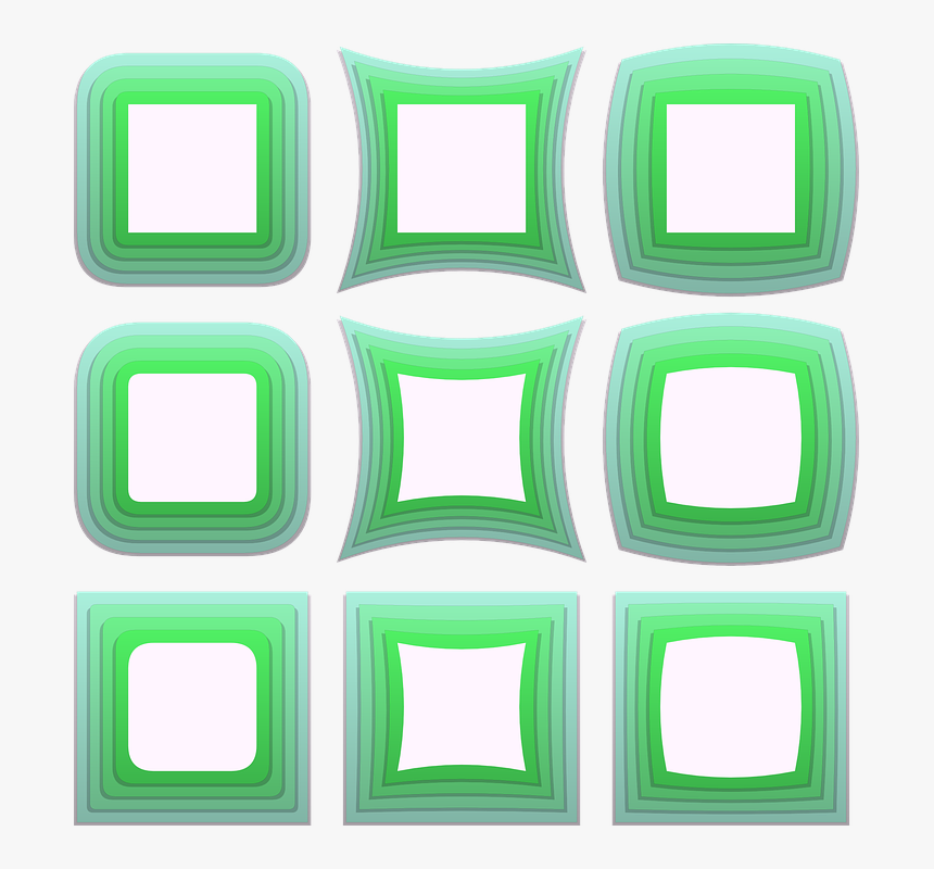 Frame, Green, Border, Decoration, Isolated, Design - กราฟิก กรอบ สี เขียว, HD Png Download