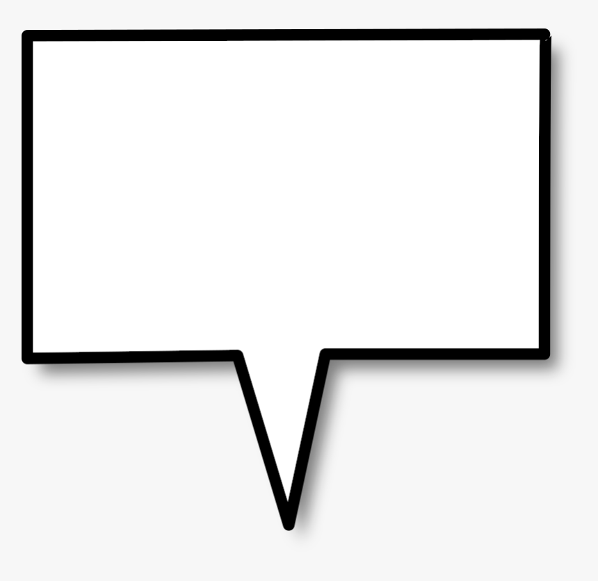 Callout Rectangle Center - กล่อง ข้อความ คำ พูด 4 เหลี่ยม, HD Png Download