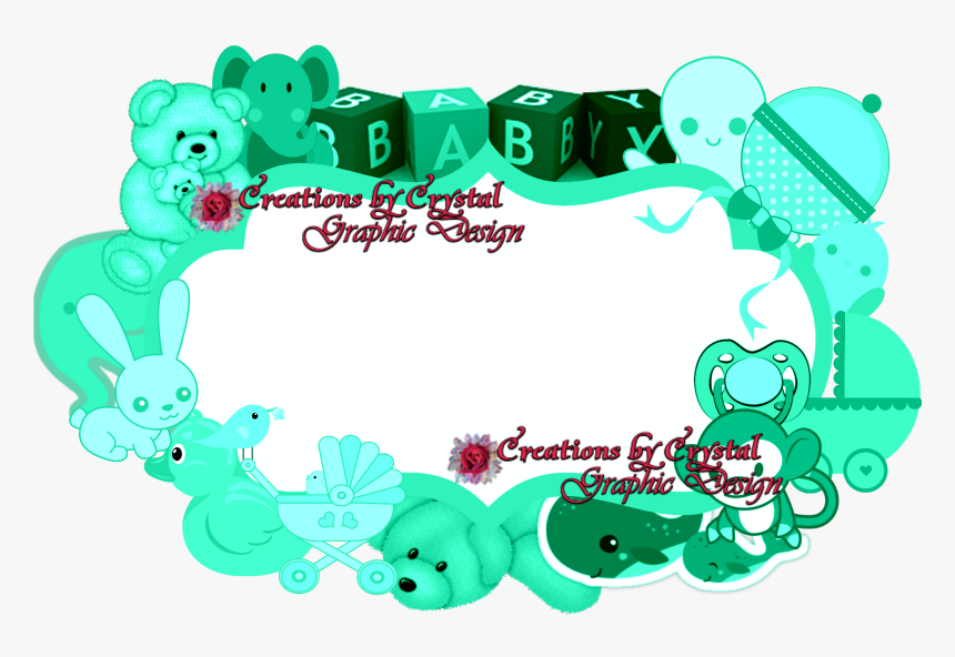 Cbycgraphicdesign Custom Borders Baby Birth Announcements, - Borders Green For Baby, HD Png Download