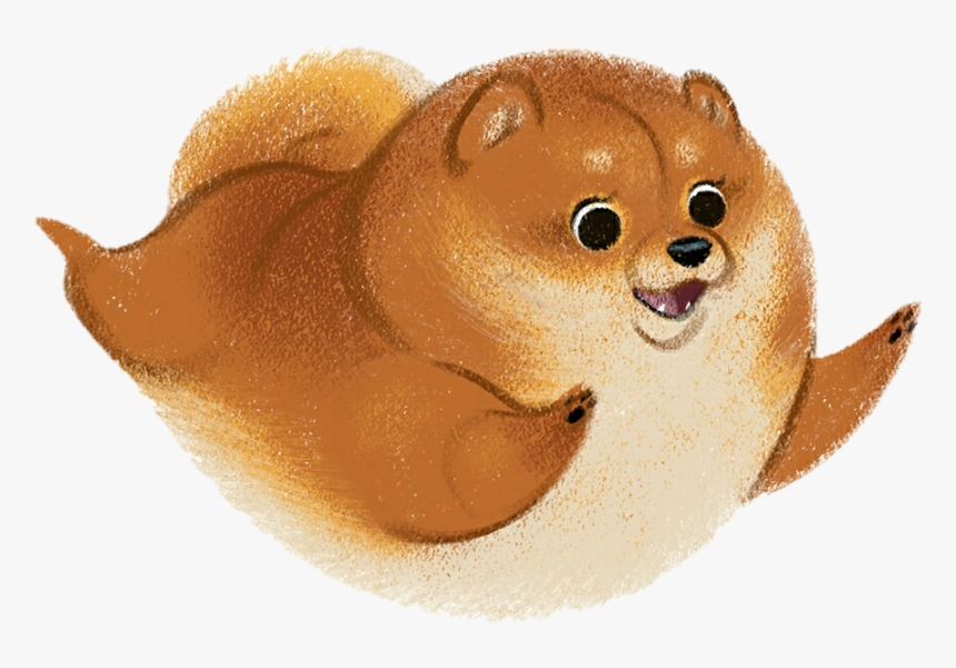 Transparent Pompom Clipart - Pomeranian Cartoon, HD Png Download