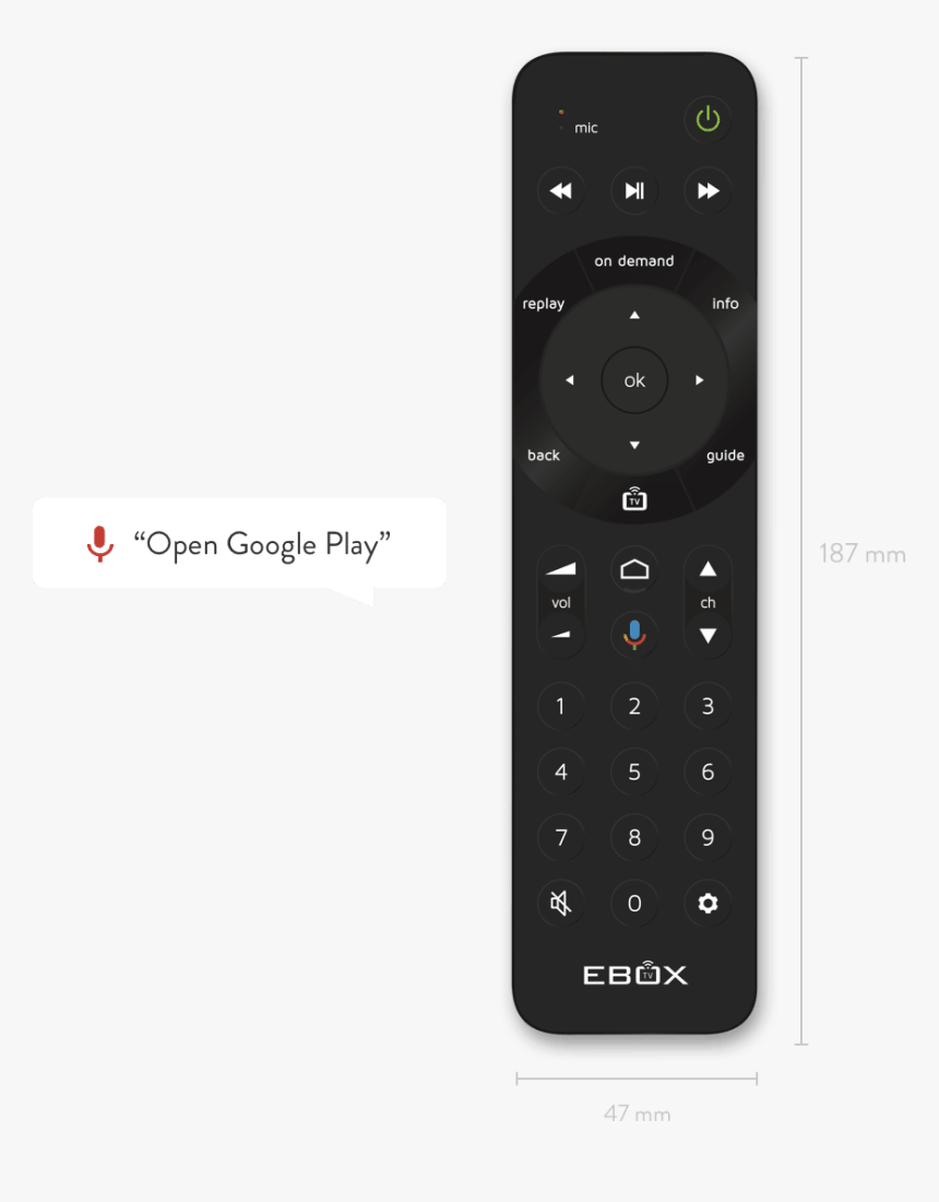 Ebox Tv Remote Control - Ebox Tv, HD Png Download