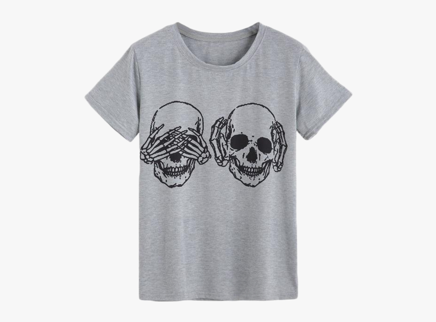 No Evil Skull Tee - T-shirt, HD Png Download
