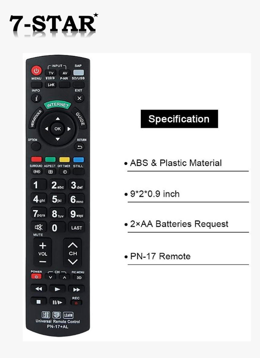 Panasonic Viera Remote Control, HD Png Download
