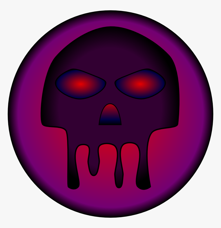 Evil Skull By Boomershin On Clipart Library - Skull, HD Png Download