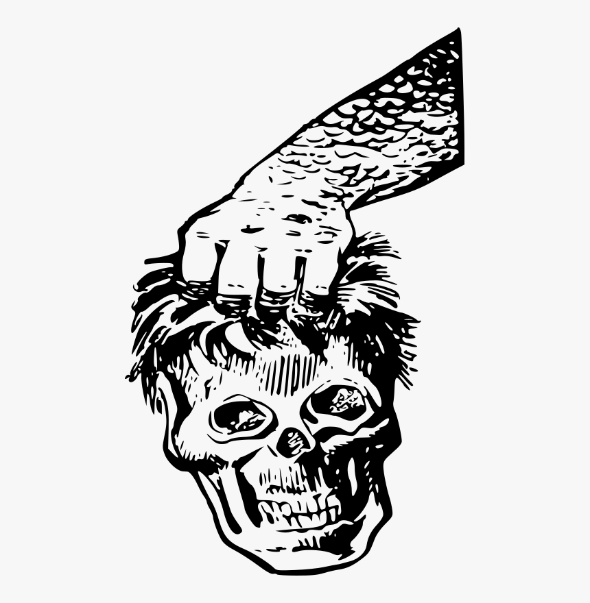 Skull And Hand - Skull, HD Png Download