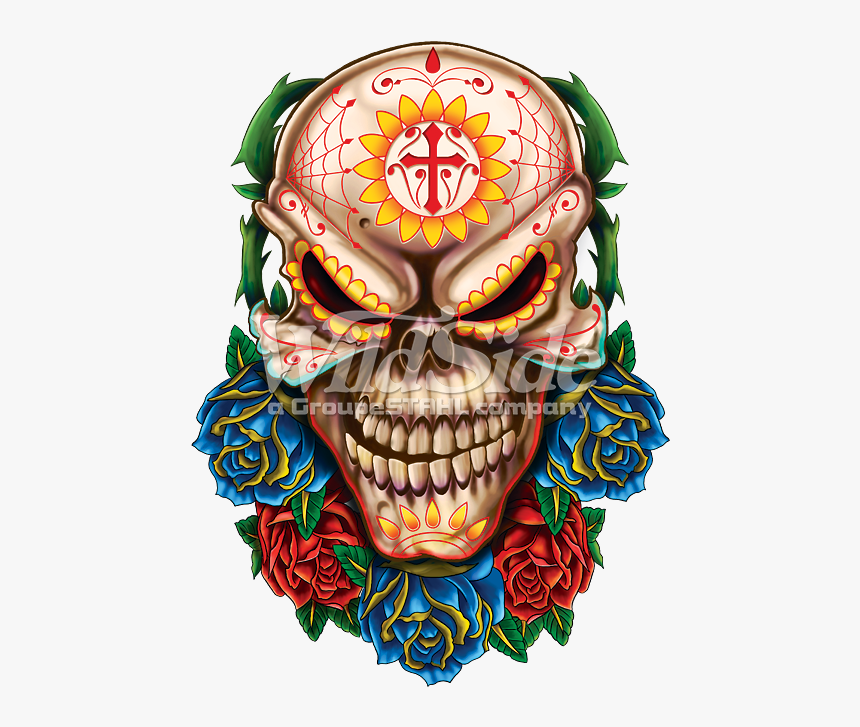 Day Of The Dead Evil Skull, HD Png Download