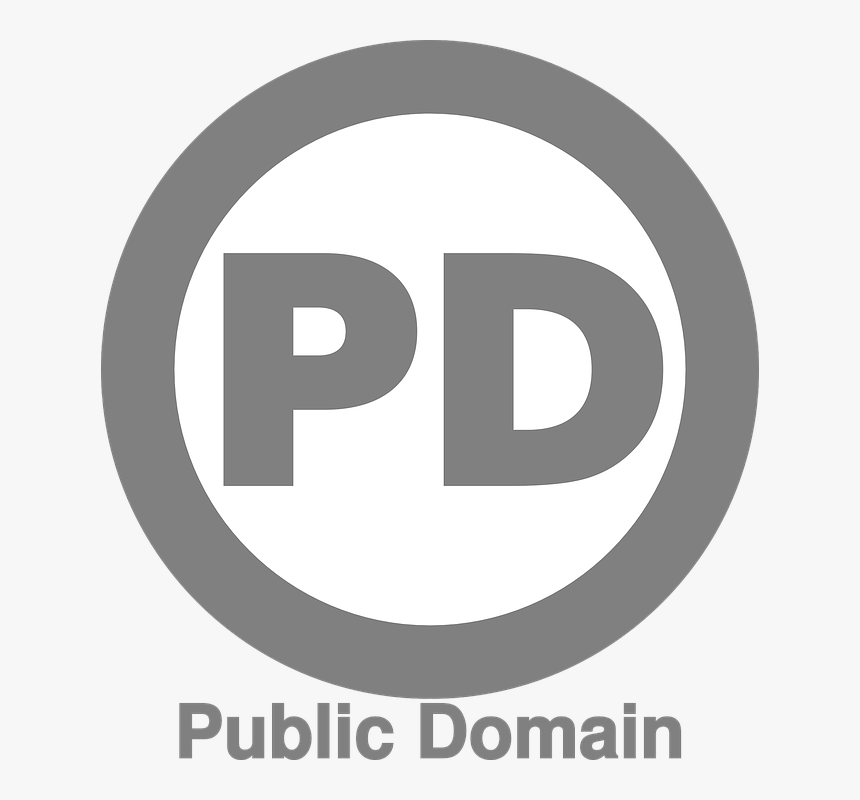 Copyright-free, Logo, Cc0, License, Pd, Round, Gray - Logo Libre De Droit, HD Png Download