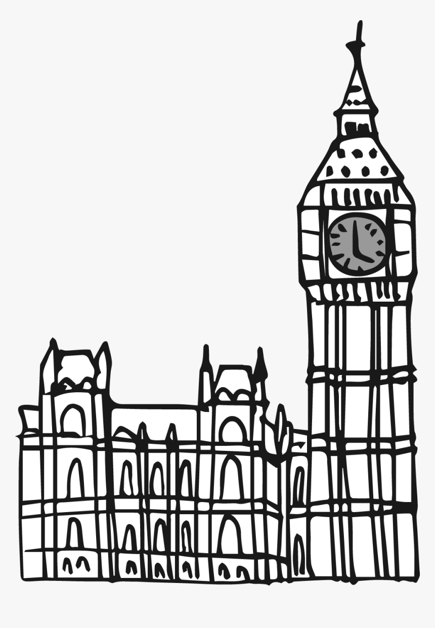 Drawn Big Ben England - Big Ben England Drawing, HD Png Download