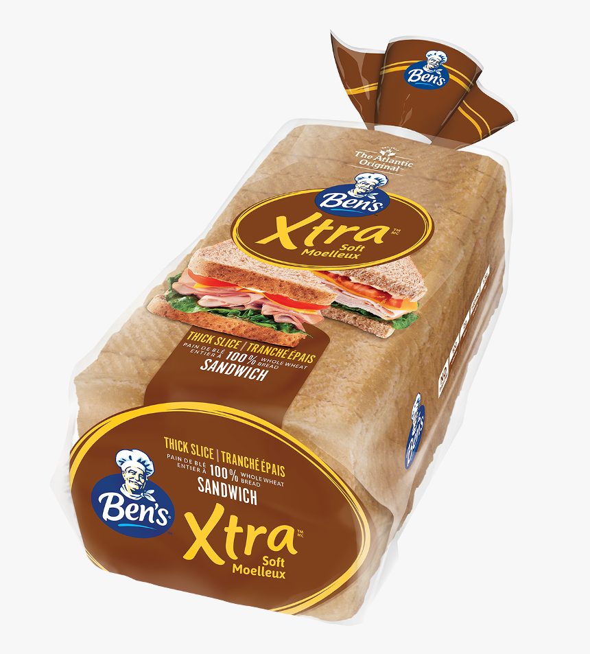 Ben S® Xtra Sandwich Wheat Thick Bread Ben's Whole Wheat Bread Nutritional Information, HD Png