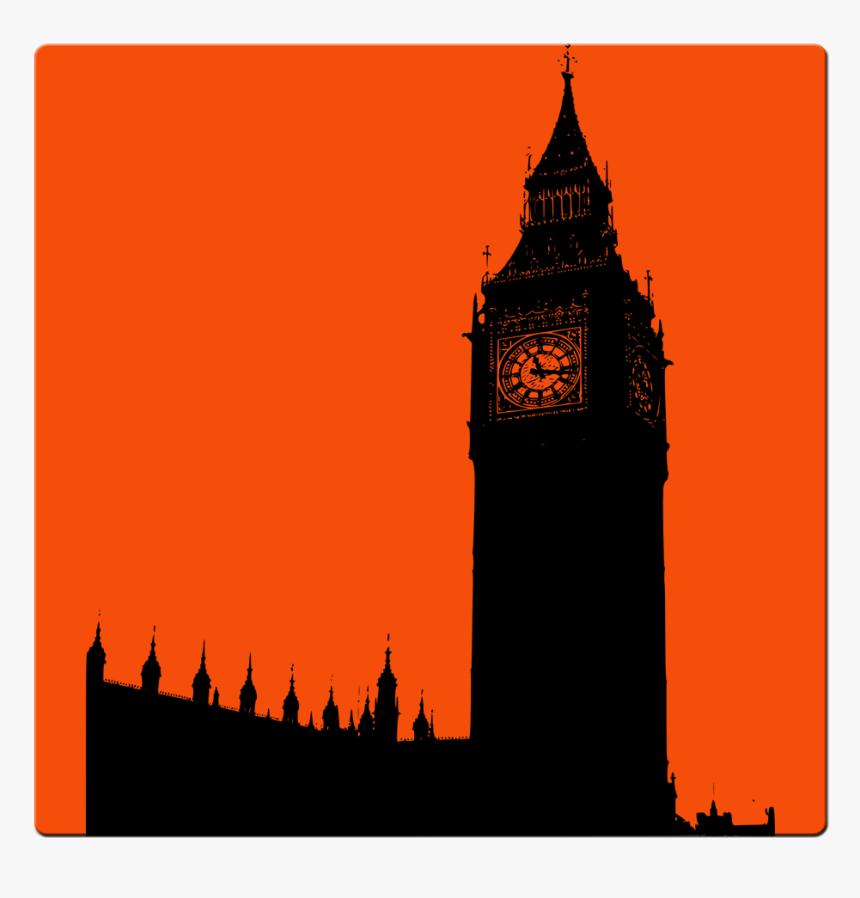 Big Ben Silhouette Png, Transparent Png