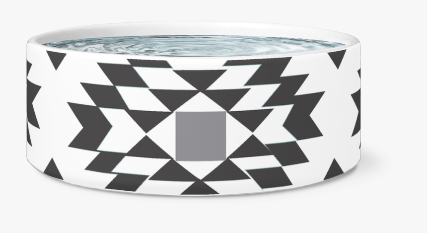 Aztec Chic Dog Bowl - Aztec Black Pet Bowl, HD Png Download