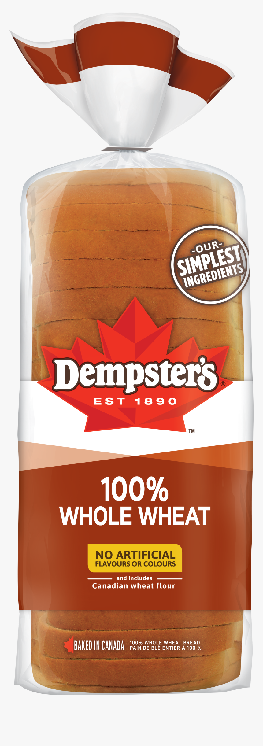 Dempster S® 100% Whole Wheat Bread - Dempsters Bread, HD Png Download