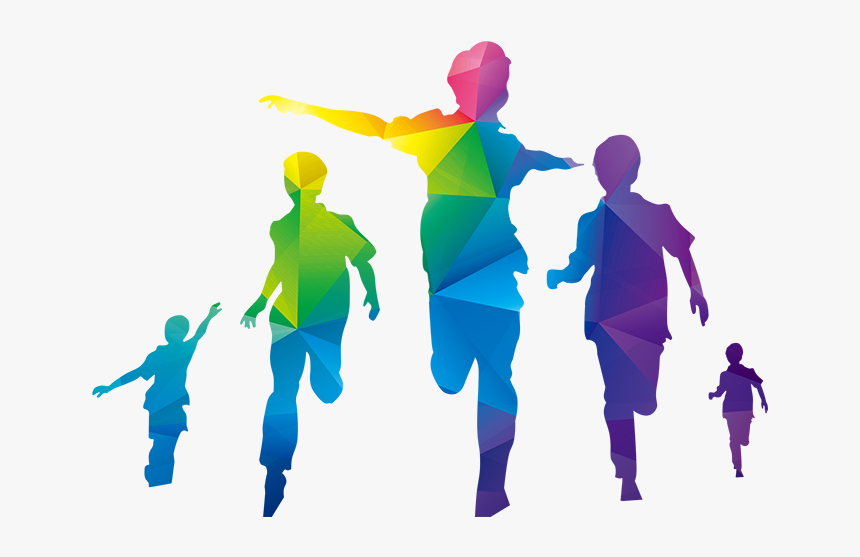 Kids Silhouette Png, Transparent Png