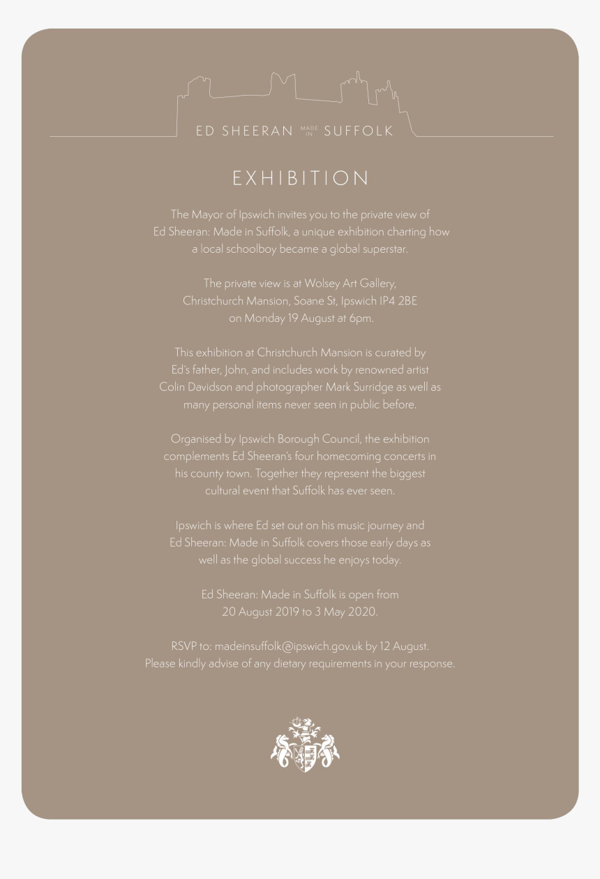 Ed Sheeran Made In Suffolk Exhibition - Parallel, HD Png Download