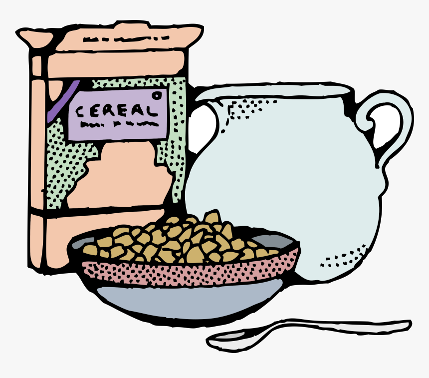 Transparent Bowl Of Cereal Clipart - Corn Flakes Clipart Black And White, HD Png Download