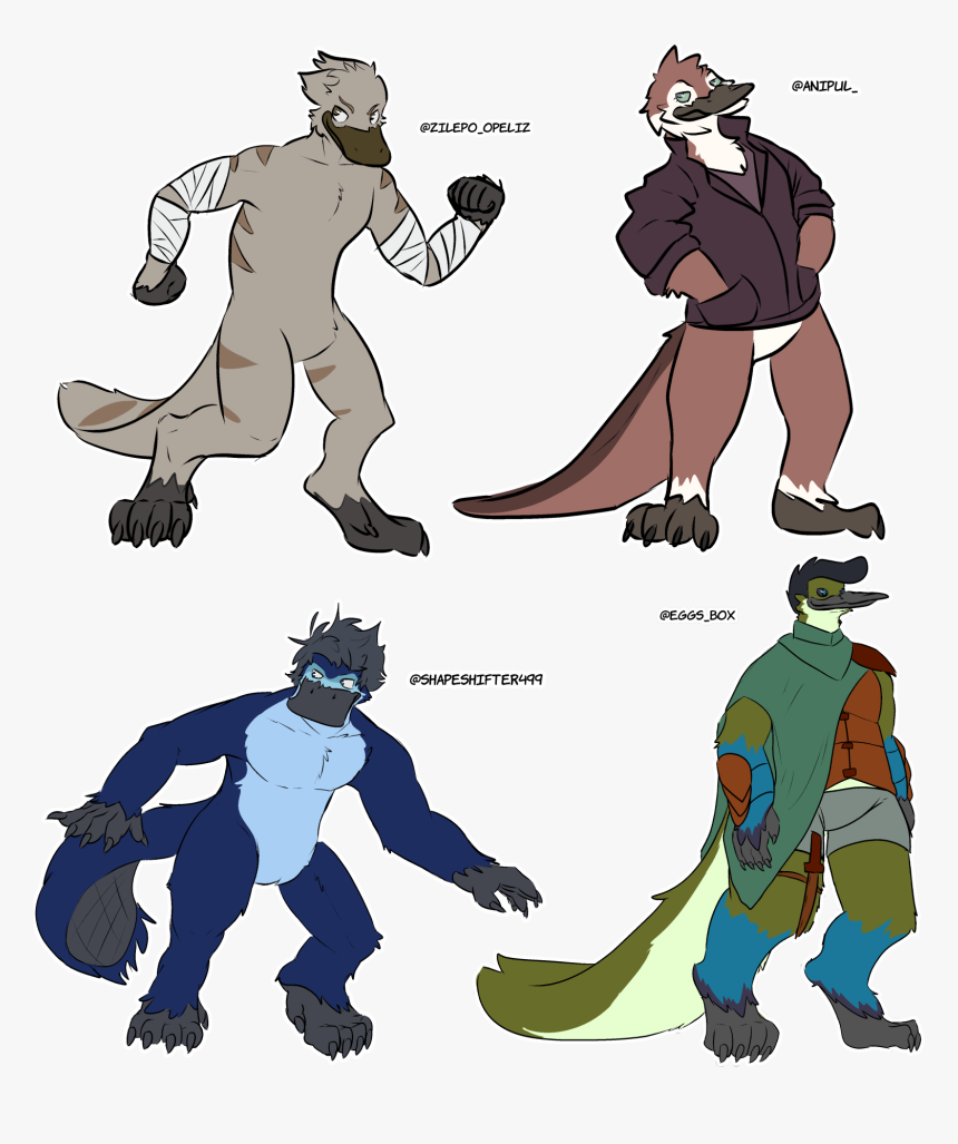 Platypus People - Cartoon, HD Png Download