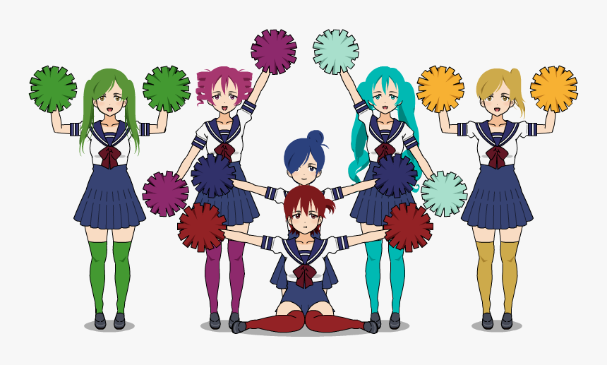 Yandere Simulator Cheerleaders , Png Download - Cheerleaders Yandere Simulator, Transparent Png