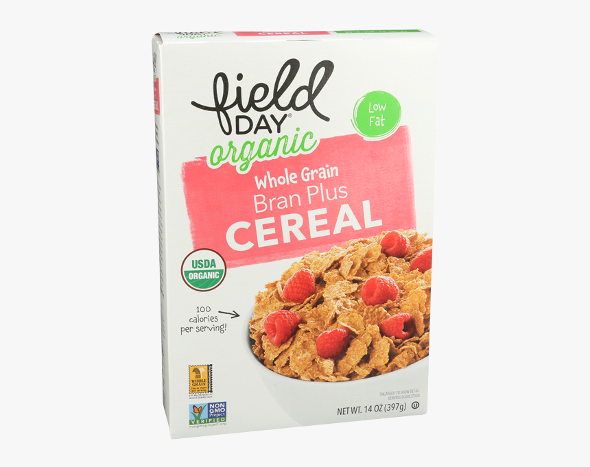 Field Day Organic Whole Grain Bran Plus Cereal Box-14, HD Png Download