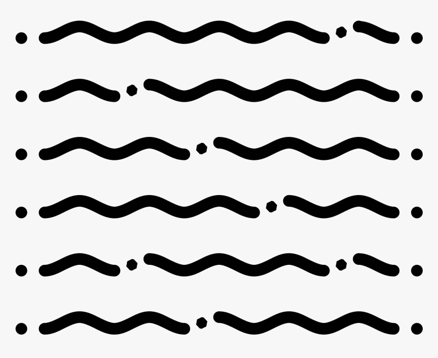 The Icon For Sea Waves Is Three Lines That Are Drawn - Plot, HD Png Download
